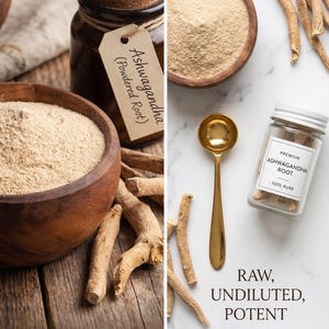 Ashwagandha Root Powder | Withania Somnifera | Fresh Herbal Blend image 2