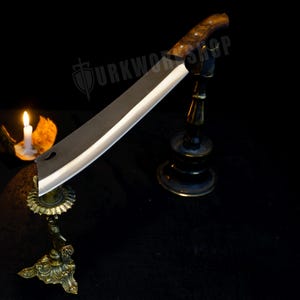 Bushcraft Knife Handmade Hunting Blade with Wooden Handle Leather Sheath Outdoor Survival Knife Gift