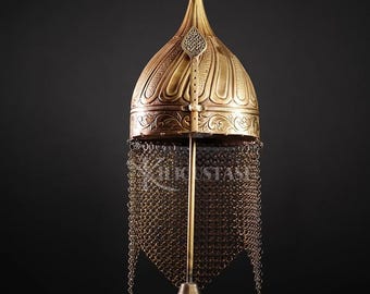 Ottoman Helmet, Handmade Helmet,  Home Office Decoration, History Gift, Birthday Gift, Armor Helmet, Body Armor Helmet