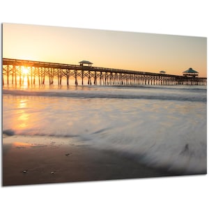 Folly Pier Charleston / Sunrise Wall Art / Folly Beach Wall Art / Atlantic Ocean / Lowcountry Art / Folly Beach Prints / Beach House Decor
