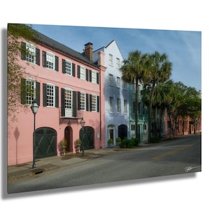 Rainbow Row Art / Rainbow Row Print / Charleston Waterfront Art / South Carolina Gift Idea / Southern Carolina Artwork / Beach House Decore