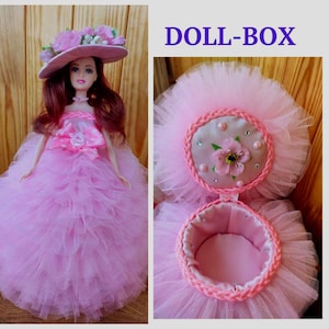 Handmade doll from Ukraine, doll-box, gift for a girl, unusual doll for a girl, fabulous box for mom, doll with a hiding place, first box.