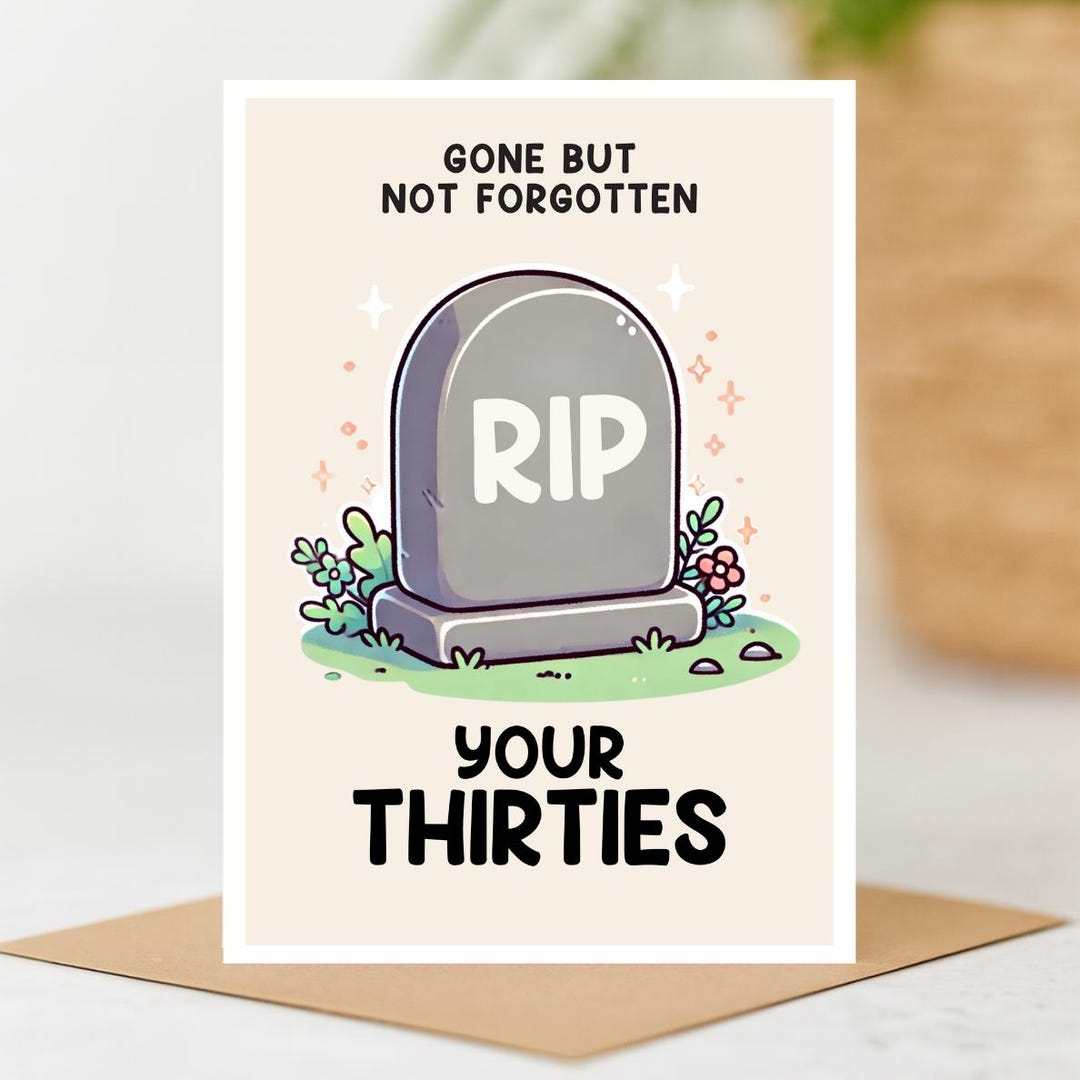 Funny 30th Birthday Card: Sassy RIP 30s Greeting - Etsy