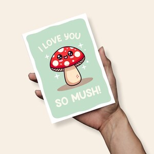 Carte d'anniversaire I Love You So Mush Love, jolie carte de jeu de mots, carte A6, carte d'anniversaire, carte d'anniversaire pour femme mari, carte de petit garçon