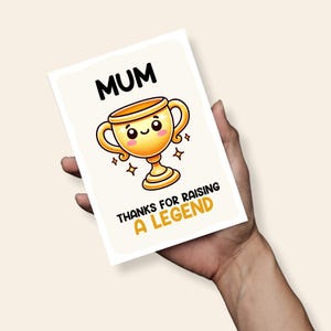 Raising A Legend Mothers Day Card, Mother's Day Card, A6 Card, Mum Birthday Card, Birthday Card for Her, Birthday Card Mum, Mothers Day