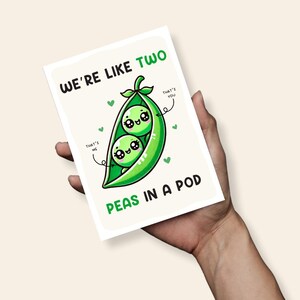 Carte d'anniversaire Deux pois dans une cosse, jolie carte de jeu de mots, carte A6, carte d'anniversaire, carte d'anniversaire pour femme et mari, carte de petit garçon, carte de la Saint-Valentin