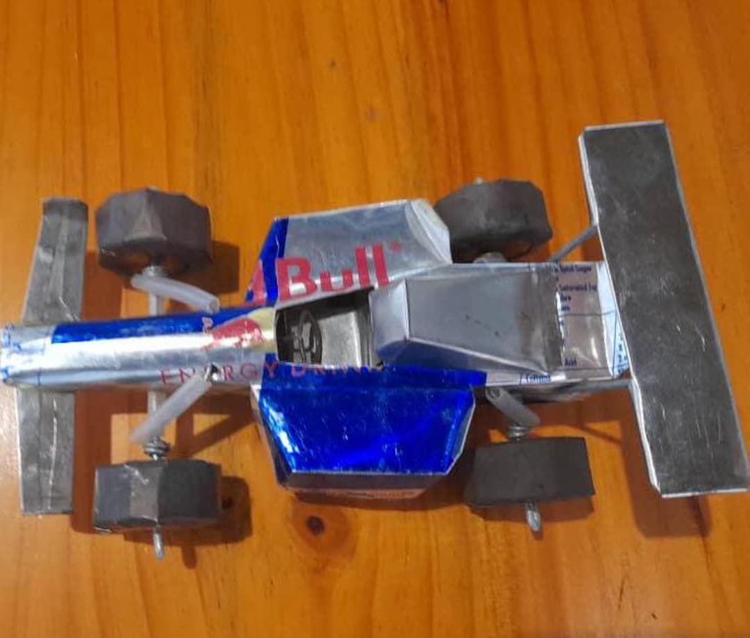 F1 Racing Cars Made of Recycled Red Bull Cans. - Etsy