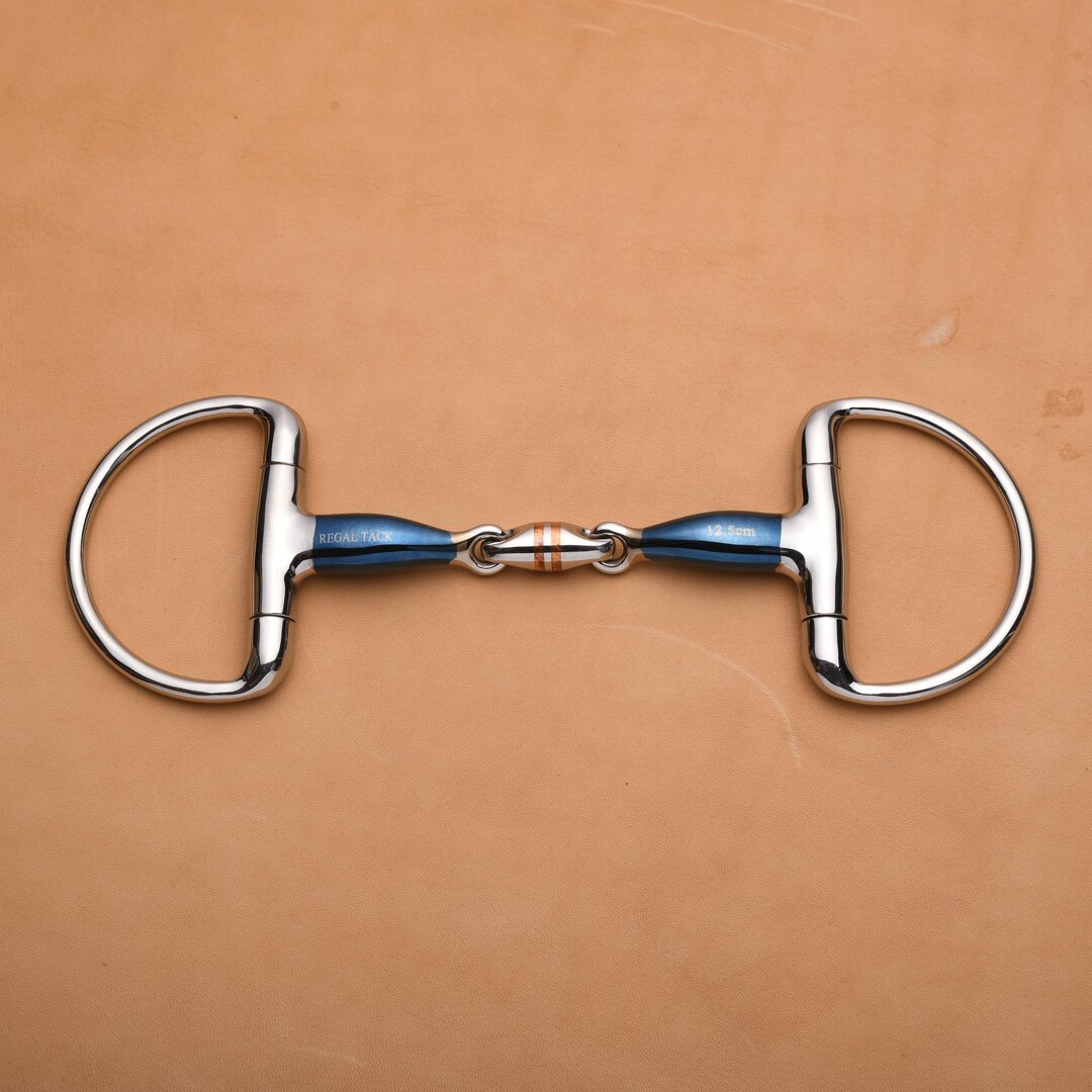 Mors Cheval Regal Tack - Tige Courte Argentine - Port Bas Incrustations Cuivre - Rouleau