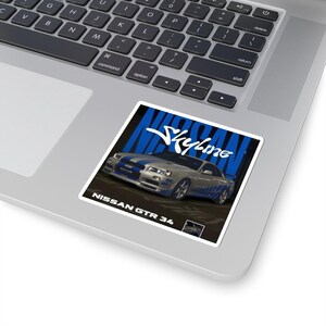 Sisal GTR 34 Kiss-Cut Aufkleber | Benutzerdefinierte Vinylkunst für Autoliebhaber Abziehbilder, Auto Geschenk, Laptop Aufkleber, Skyline Fan