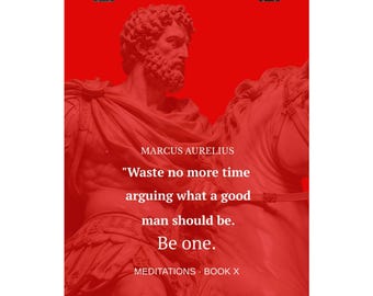 Marcus Aurelius Stoic Quote Poster | Matte Vertical Poster