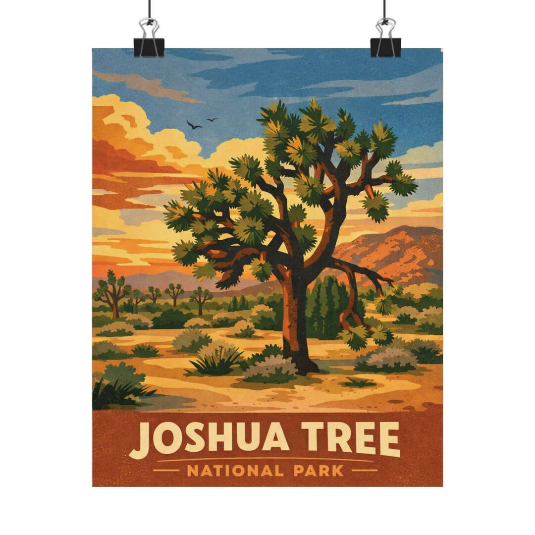 Joshua Tree National Park Poster | Matte Vertical Poster - Etsy