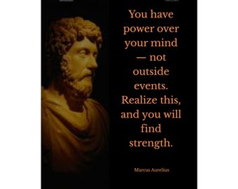 Marcus Aurelius Stoic Quote Poster Matte Vertical Poster | Inspirational Wall Art