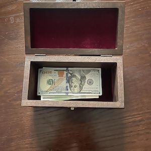 Scatola di legno di lusso/scatola portagioie in noce/porta denaro/scatola portagioie in legno di noce realizzata a mano, regalo di nozze, decorazione per la casa