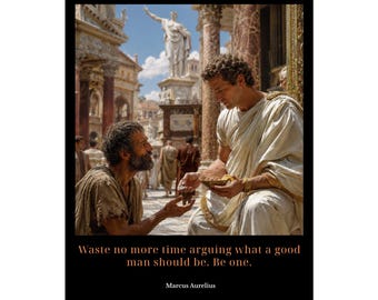Marcus Aurelius Quote Classical Roman Art Poster | Matte Vertical Poster