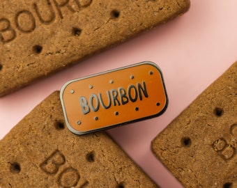 Bourbon Biscuit Enamel Pin / Pin Badge - Flair - Enamel Badge - Cookie Pin