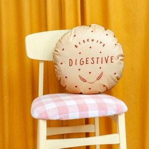 Chocolate Digestive Printed Cushion / Biscuit Cushion Cookie Pillow image 5