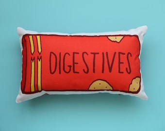 Packet of Digestives Printed Cushion / Biscuit Cushion - Cookie Pillow