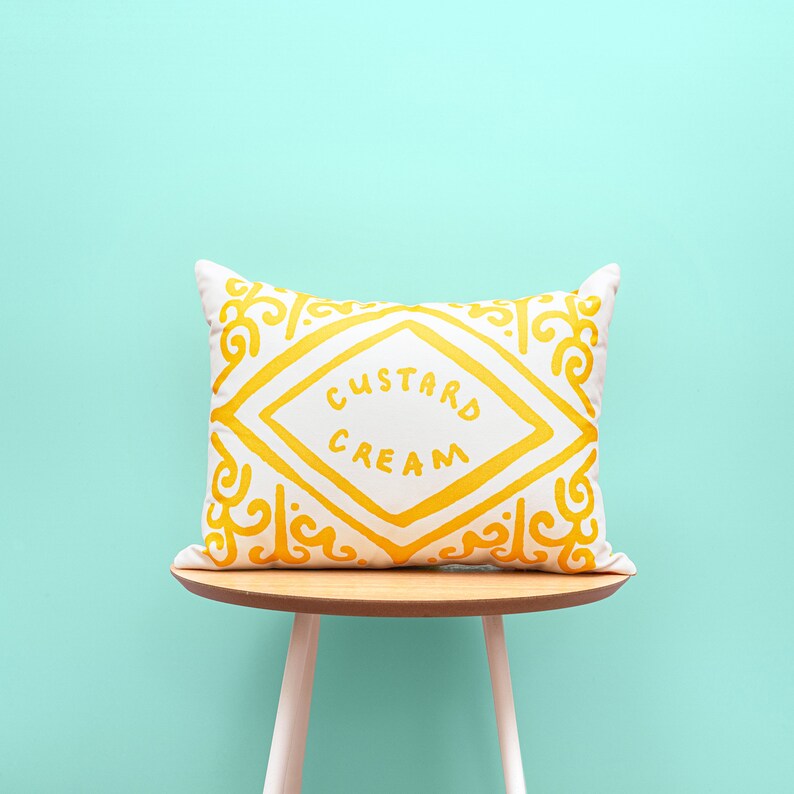 Custard Cream Printed Cushion / Biscuit Cushion Cookie Pillow image 3