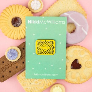 Custard Cream Biscuit Enamel Pin image 6