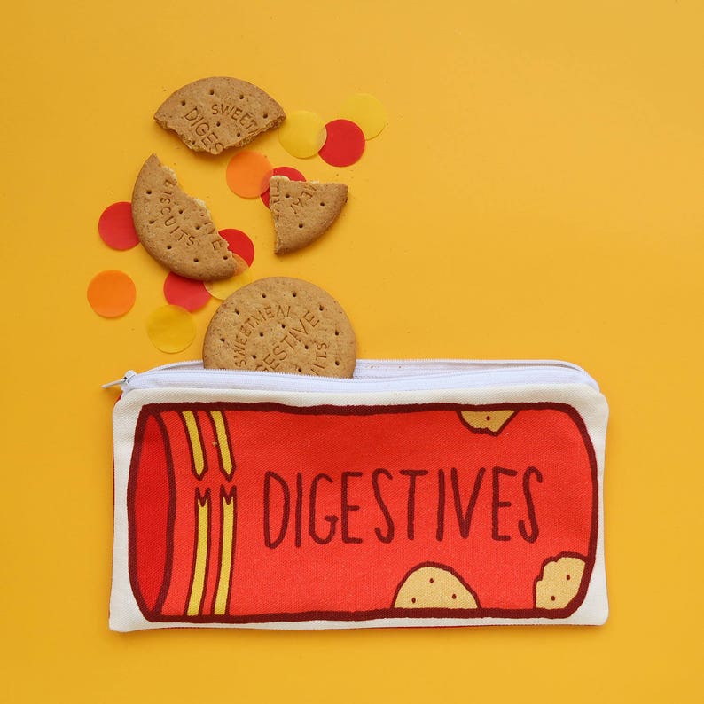Stationery Pouch Zippy Pouch Digestive Biscuits Pencil Case Zipped Pouch Biscuit Pouch