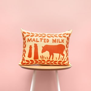 Chocolate Malted Milk Biscuit Printed Cushion / Biscuit Cushion - Cookie Pillow