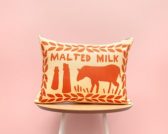 Chocolate Malted Milk Biscuit Printed Cushion / Biscuit Cushion - Cookie Pillow