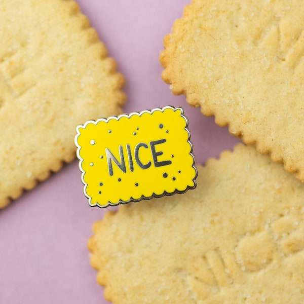 Nice Biscuit Enamel Pin / Pin Badge - Flair - Enamel Badge - Cookie Pin