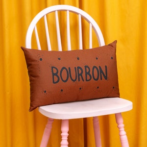 Bourbon Biscuit Printed Cushion / Biscuit Cushion - Cookie Pillow