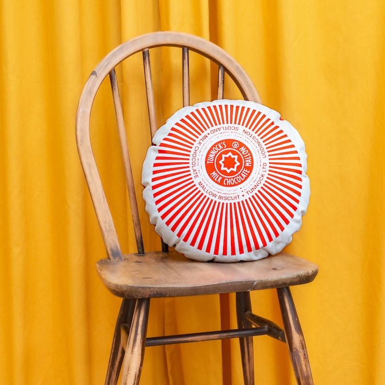 Tunnock's Teacake Printed Cushion / Biscuit Cushion Cookie Pillow image 6