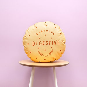 Chocolate Digestive Printed Cushion / Biscuit Cushion Cookie Pillow image 1