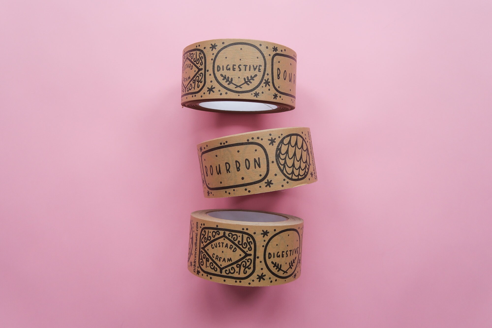 Kraft Paper Biscuits Tape - 50mm Paper Packaging Tape - Eco Friendly …