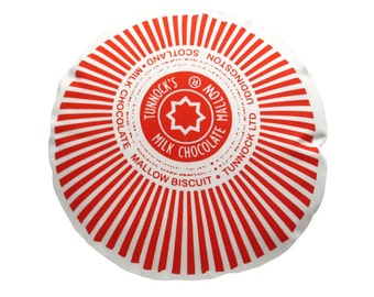 Tunnock's Teacake Printed Cushion / Biscuit Cushion - Cookie Pillow