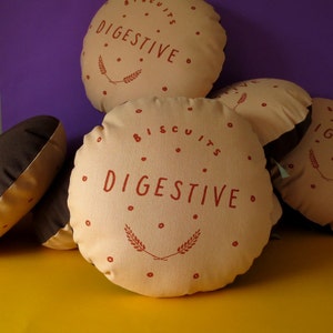 Chocolate Digestive Printed Cushion / Biscuit Cushion Cookie Pillow image 6