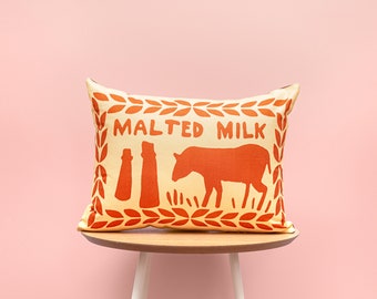 Chocolate Malted Milk Printed Cushion