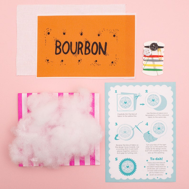 Bourbon Biscuit Mini Cushion DIY Kit image 3