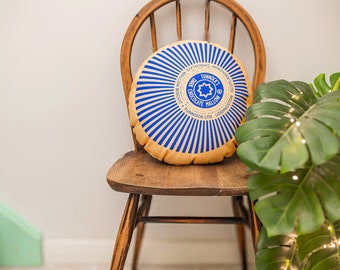 Dark Chocolate Tunnock's Teacake Printed Cushion / Biscuit Cushion - Cookie Pillow