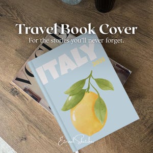 Travel Photo Book Template Canva | Coastal Digital Album, Printable Memory Book, Assouline Style, Editable, Instant Download