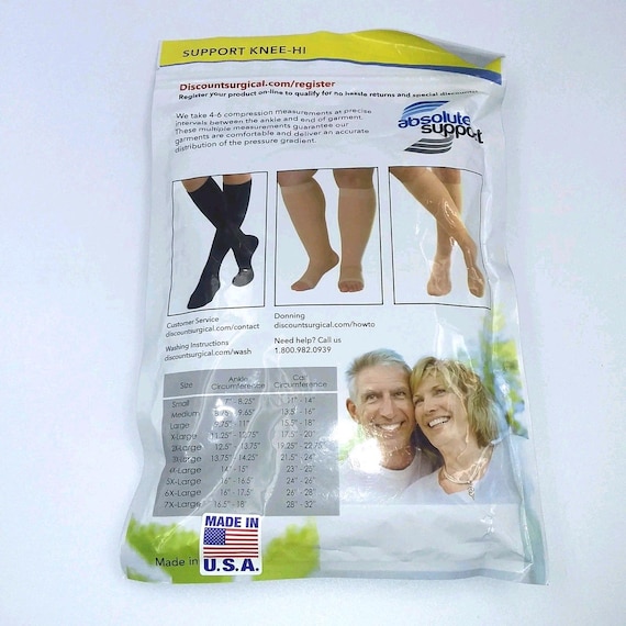 Absolute Support Knee High Compression Socks Whit… - image 1