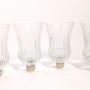 Home Interiors & Gifts HOMCO 1241 Votive Holder Small Diamond Crystal 4 3/4&quot; Tall