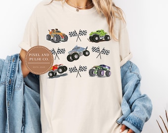 Monster Truck PNG: Checkered Flag Sublimation File (Digital Download)