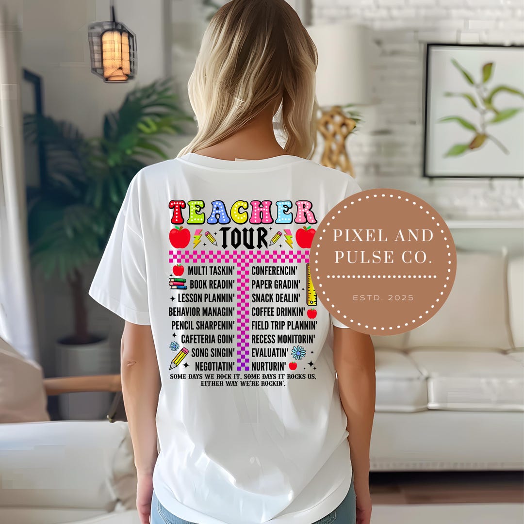 ABCD Teacher Tour PNG: Retro Teacher Shirt Design (digital Download) - Etsy