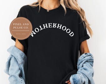 Upside Down Motherhood PNG: Retro Sublimation Design (Digital Download)