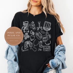 Atemwegsgekritzel PNG, Schwarzweiß-Gekritzel PNG, Datei für Sublimation, digitale Datei, Atemtherapie, Atemwege, Geschenk für sie, RT