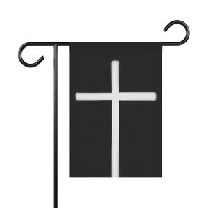 Christliche Gartenbanner, Flagge im Freien, Religiöses Wohndekor, Kirchenhofschild, Kreuzdesign für Glaubensfeiern, Gartendekoration,