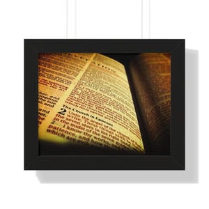 Framed Horizontal Poster - Inspirational Bible Verse Wall Art, Home Decor, Faith Decor, Christian Gift, Modern Design