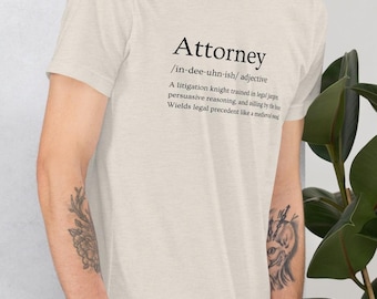 Camiseta unissex de algodão com a definição de advogado, presente para advogado.