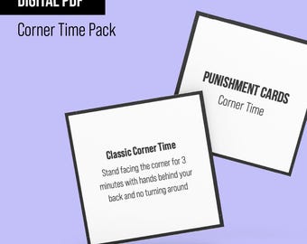 DIGITAL: Tarjetas de castigos en el rincón - 10 castigos en el rincón, juego de cartas de impacto perverso