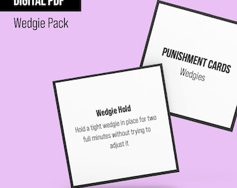 DIGITAL: Cartas de castigos de calzones chinos - 10 castigos de calzones chinos, juego de cartas de impacto perverso