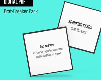 DIGITAL: Tarjetas de castigo de azotes para romper mocosos - 10 castigos de azotes para mocosos, juego de cartas de impacto pervertido