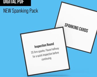 DIGITAL: NUEVAS Tarjetas de Castigo con Azotes - 25 Castigos con Azotes, Juego de Cartas de Impacto Pervertido